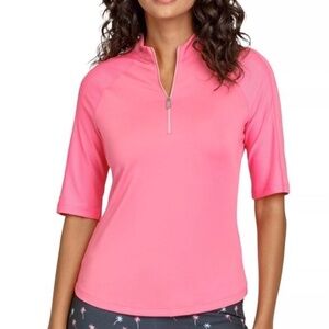 NWT Tail‎ White Label Pink Grapefruit Smita Golf Top